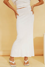 Load image into Gallery viewer, VG Watch The Runway Ribbed Midi Skirt // White
