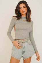 Load image into Gallery viewer, The Movement Open Back Top // Grey
