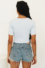 Load image into Gallery viewer, An Italian Story Button Front Knit Top // Sky
