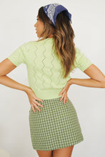 Load image into Gallery viewer, Bold Moments Button Front Knit Top // Lime
