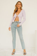 Load image into Gallery viewer, VG Undercover Tie Front Knit Top // Lilac
