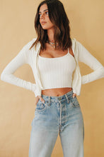 Load image into Gallery viewer, Power To The Youth Ribbed Set // White
