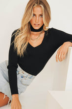 Load image into Gallery viewer, All The Way Knit Top // Black
