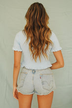 Load image into Gallery viewer, Fashion Fix Button Front Knit Top // Sky
