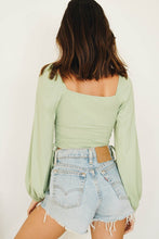 Load image into Gallery viewer, Forget It Drawstring Top // Sage
