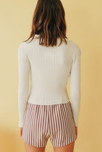 Load image into Gallery viewer, Season Forecast Button Front Knit Top // White

