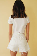 Load image into Gallery viewer, Last Minute Button Front Knit Top // White
