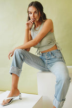 Load image into Gallery viewer, For Now Ribbed Drawstring Top // Sage
