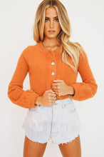 Load image into Gallery viewer, The Unexpected Button Front Knit Top // Orange
