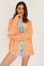 Load image into Gallery viewer, Straight To Paris Button Front Knit Cardigan // Apricot
