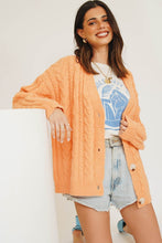 Load image into Gallery viewer, Straight To Paris Button Front Knit Cardigan // Apricot
