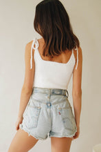 Load image into Gallery viewer, A Supermodel Life Knit Tie Top // White
