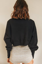 Load image into Gallery viewer, Let It Go Button Front Knit Top // Black
