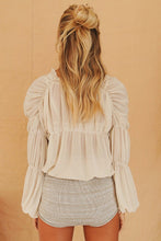 Load image into Gallery viewer, Walk The Line Tie Front Top // Nude
