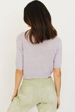 Load image into Gallery viewer, Je T&#39;aime Button Front Knit Top // Lilac
