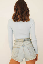 Load image into Gallery viewer, Iconic Button Front Knit Top // Sky
