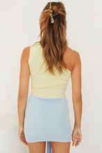 Load image into Gallery viewer, What Boys Like One-Shoulder Ribbed Top // Lemon
