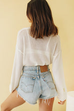 Load image into Gallery viewer, Italian Love Button Front Knit Top // White
