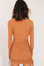 Load image into Gallery viewer, Nothing To Hide Drawstring Dress // Tan
