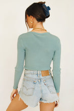 Load image into Gallery viewer, Cover Looks Ribbed Knit Top // Teal

