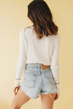 Load image into Gallery viewer, New Classic Button Front Knit Top // White
