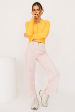 Load image into Gallery viewer, Power Shift Button Front Knit Top // Yellow
