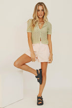 Load image into Gallery viewer, Say Something Button Front Knit Top // Sage

