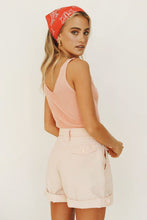 Load image into Gallery viewer, Arianne Button Front Knit Top // Salmon
