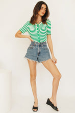 Load image into Gallery viewer, Artist Muse Button Front Knit Top // Green
