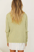 Load image into Gallery viewer, By Morning Button Front Knit Top // Sage
