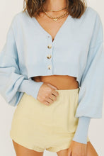 Load image into Gallery viewer, Let It Go Button Front Knit Top // Sky
