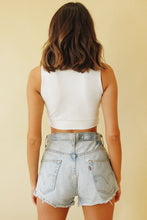 Load image into Gallery viewer, Our World Ribbed Top // White
