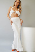 Load image into Gallery viewer, VG She&#39;s On The Cover Bias Cut Maxi Skirt // White
