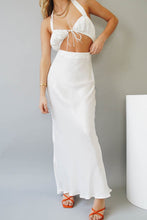 Load image into Gallery viewer, VG She&#39;s On The Cover Bias Cut Maxi Skirt // White
