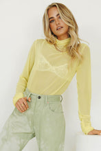 Load image into Gallery viewer, Disco Baby Mesh Top // Yellow
