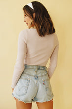 Load image into Gallery viewer, Iconic Button Front Knit Top // Natural
