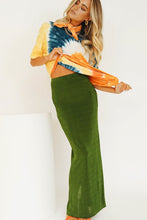 Load image into Gallery viewer, VG Check It Out Maxi Skirt // Forest
