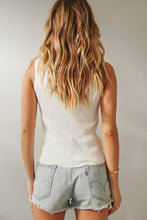 Load image into Gallery viewer, Lead To Believe Drawstring Knit Top // White
