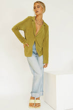 Load image into Gallery viewer, VG Check It Out Button Front Shirt // Olive

