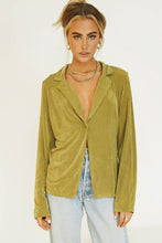Load image into Gallery viewer, VG Check It Out Button Front Shirt // Olive
