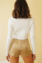 Load image into Gallery viewer, The Street Button Front Knit Top // White
