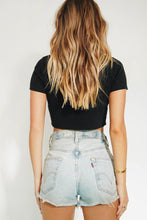 Load image into Gallery viewer, Along The Street Button Front Knit Top // Black
