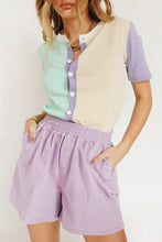 Load image into Gallery viewer, Flashback Button Front Knit Top // Multi
