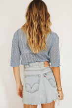 Load image into Gallery viewer, Ultimate Girl Button Front Knit Top // Lake
