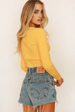 Load image into Gallery viewer, First Thought Ribbed Knit Top // Yellow
