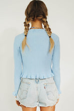Load image into Gallery viewer, At First Sight Button Front Knit Top // Sky
