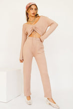 Load image into Gallery viewer, Wine &amp; Late Nights Knit Pants // Beige
