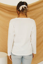 Load image into Gallery viewer, Paris Button Front Knit Top // White
