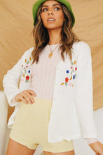 Load image into Gallery viewer, Paris Button Front Knit Top // White
