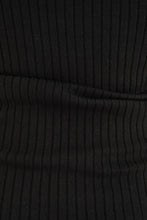 Load image into Gallery viewer, Manhattan Minimalist Ribbed Knit Mini Dress // Black
